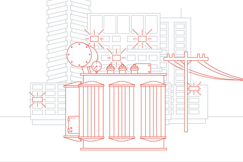 Infographic shows the how GORE® Protective   Vents help to avoid gird failures.